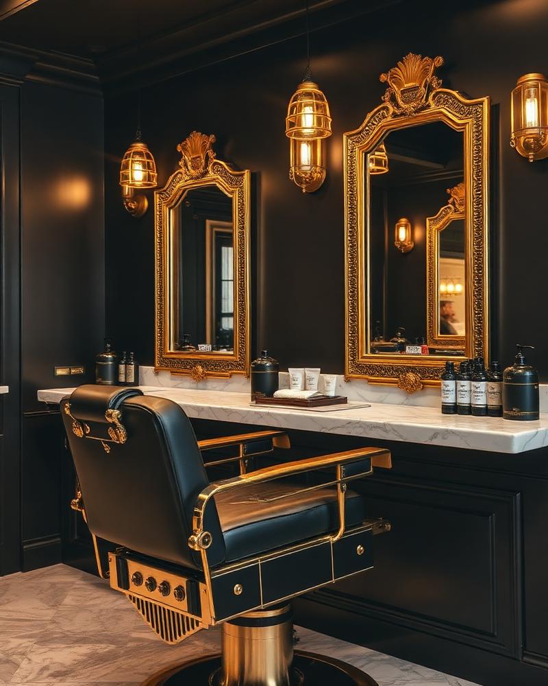 Uptown Barbershop interior