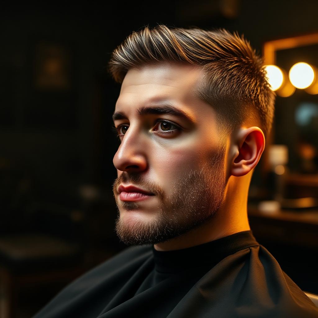 Police / Military Haircut + Hot Towel Face Scrub